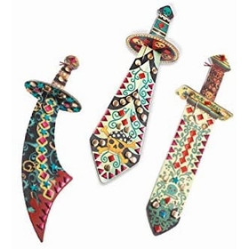 3 SABRES A DECORER MOSAIQUES JEUX CREATIFS DJECO -1