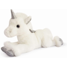 LICORNE ARGENT 30 CM PELUCHES HISTOIRE D'OURS -1