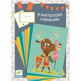 8 INVITATIONS CHEVALIERS PETITS PRIX DJECO -1