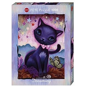 PUZZLES 1000 BLACK KITTY PUZZLES HEYE -1