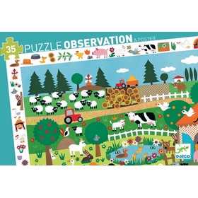 PUZ OBSERVATION FERME 3 ANS+ PUZZLES DJECO -1