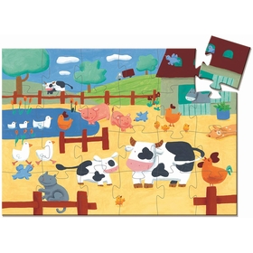 PUZZLE SILHOUETTE VACHE 3 ANS+ PUZZLES DJECO -2