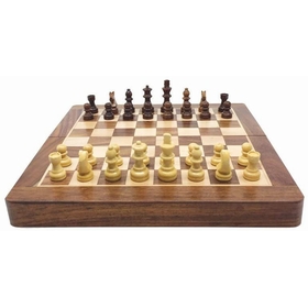 ECHECS BOIS PLIABLE 25 CM JEUX SOCIETE DIVERS -1