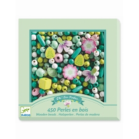 450 PERLES VERT FLEURS JEUX CREATIFS DJECO -1