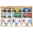 6 VOITURES BOIS ET 9 PANNEAUX JOUETS EVEIL WDK -1