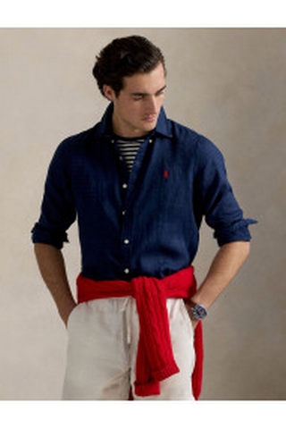 CHEMISE CUSTOM EN LIN RALPH LAUREN