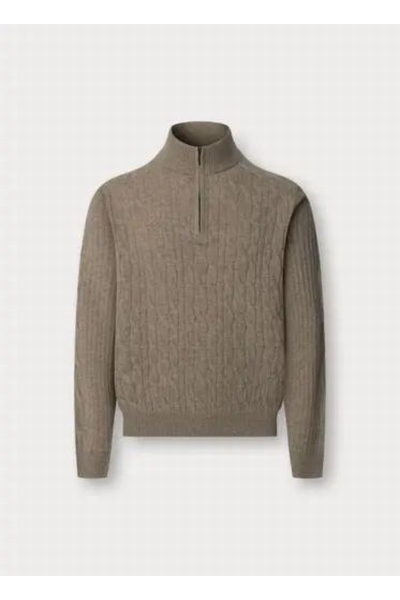 PULL TORSADE COL  ZIPPÉ