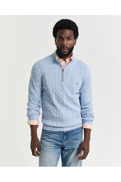 PULL À DEMI-ZIPPÉ TORSADÉE GANT