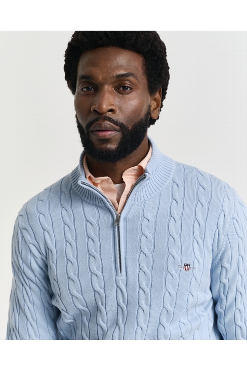 PULL À DEMI-ZIPPÉ TORSADÉE GANT