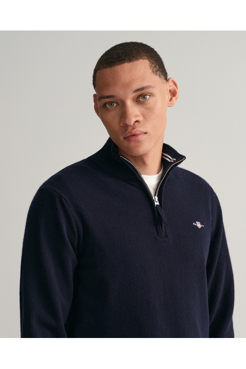 PULL ZIPPÉ SUPERFINE LAMBSWOOL GANT