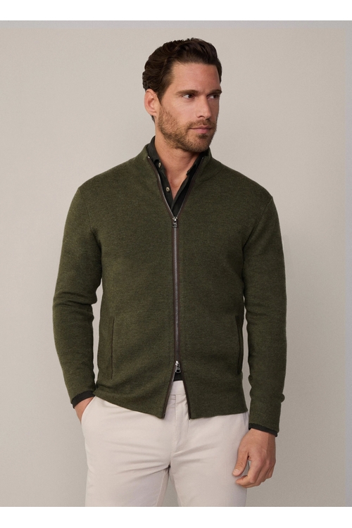 CARDIGAN ZIPPÉ MERINOS HACKETT