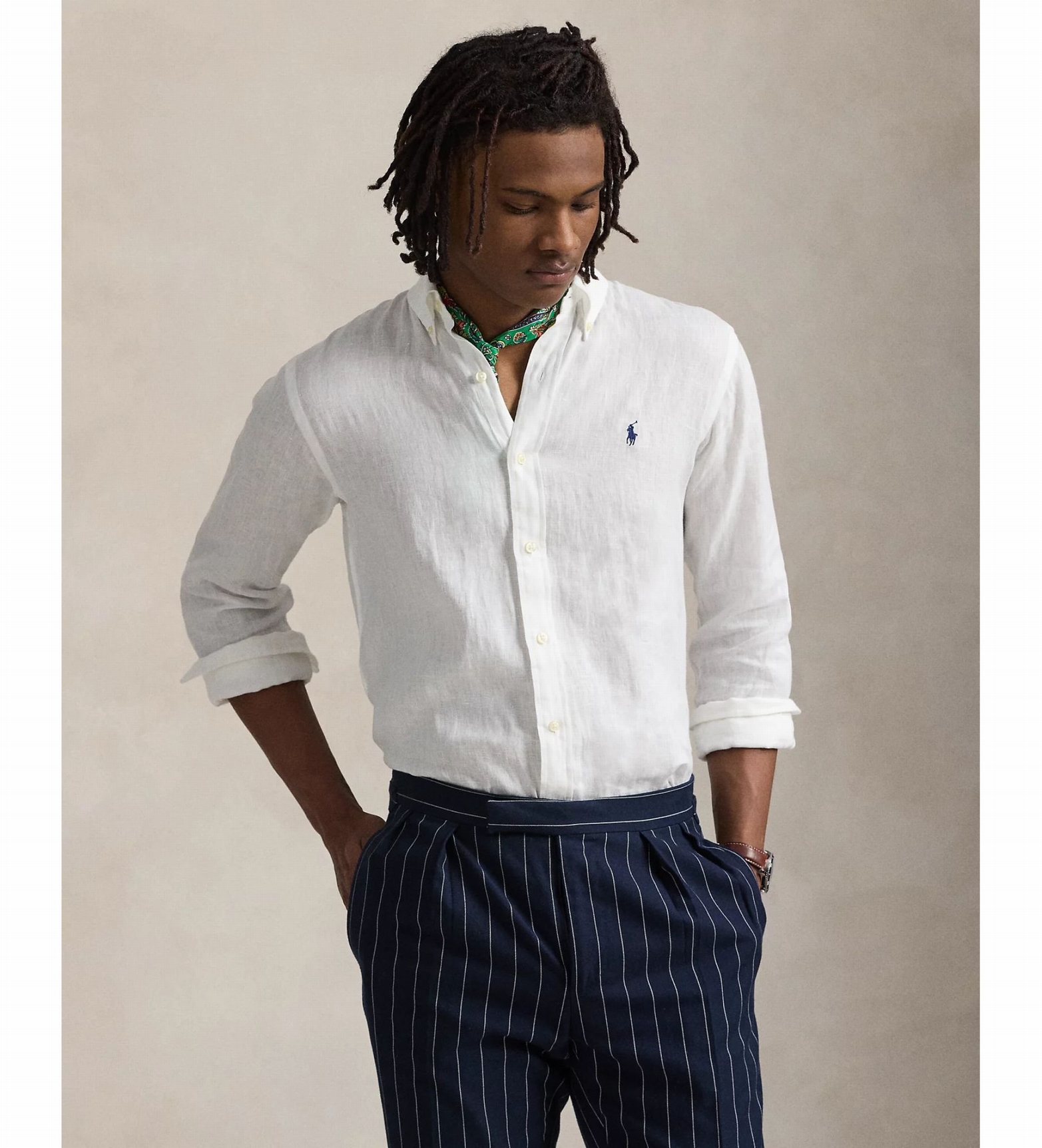 CHEMISE CUSTOM EN LIN RALPH LAUREN