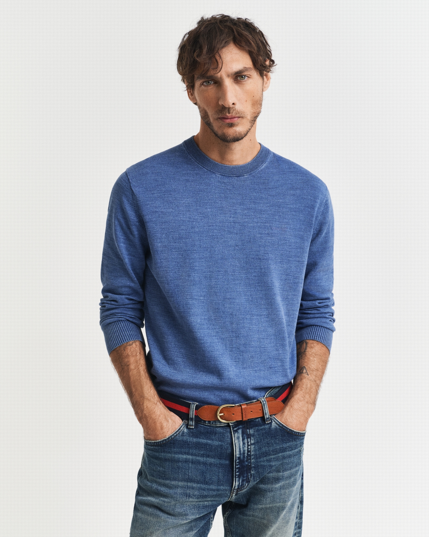PULL COL ROND SUNFADED GANT