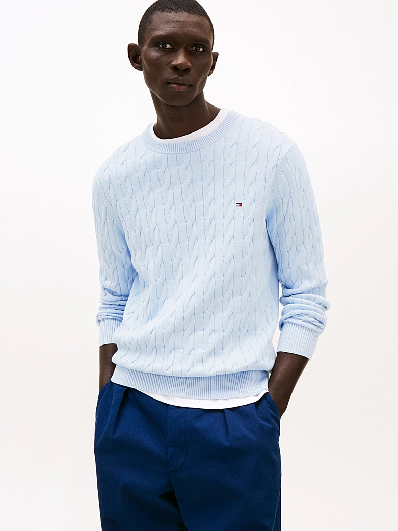 PULL COL ROND TORSADE TOMMY HILFIGER