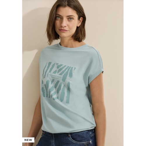 TEE SHIRT ML CECIL - CECIL - SALVIA 36560 - 1
