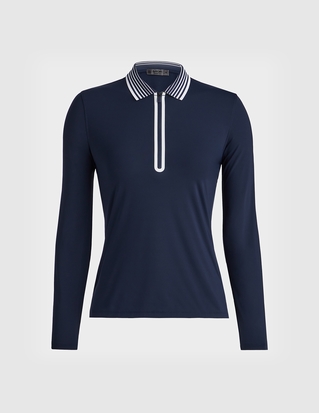 LADIES FW SILKY 1/4 ZIP POLO