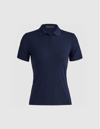 LADIES RIBBED NYLON POLO