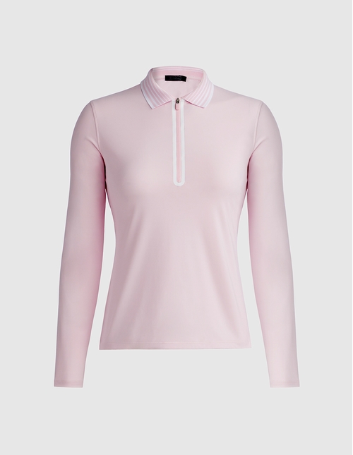 LADIES FW SILKY 1/4 ZIP POLO