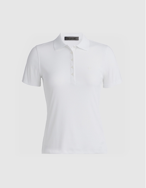 LADIES RIBBED NYLON POLO