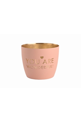 PHOTOPHORE YOU ARE WONDERFUL - GIFT COMPANY - ROSE PASTEL