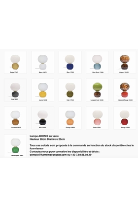LAMPE ADONIS ORANGE - SELECTION KAMEME CONCEPT - ORANGE