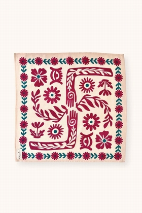 GRAND FOULARD RITA ECRU - APACHES COLLECTION - MACADAMIA