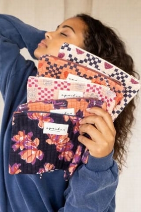 PETITE POCHETTE CACTUS MARINE - APACHES COLLECTION - NAVY