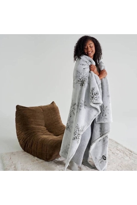 PLAID ICONIQUE SNOWFLAKES - PLAIDS COCOONING - GRIS