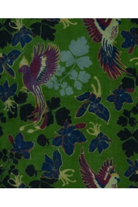 COUSSIN VELOURS ANCOLIE - LES TOURISTES PARIS - VERT