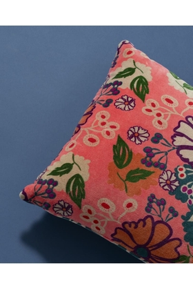 COUSSIN VELOURS COSMOS ROSE - LES TOURISTES PARIS - ROSE