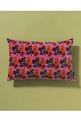 COUSSIN VELOURS SPLIT - LES TOURISTES PARIS - ROSE ORANGE