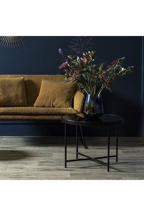 TABLE BASSE RONDE EN VERRE - SELECTION KAMEME CONCEPT - NOIRE