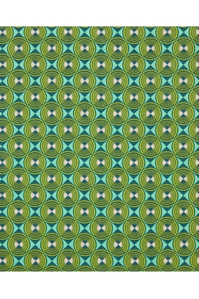 NAPPE COTON BIO ZIGGY CERCLES - LES TOURISTES PARIS - VERT