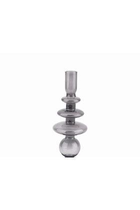 BOUGEOIR VERRE - PRESENT TIME - GRIS