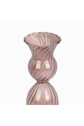 BOUGEOIR VERRE - PRESENT TIME - CHOCOLAT