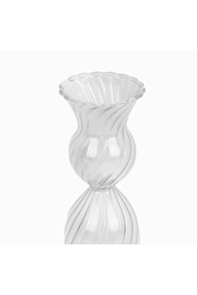 BOUGEOIR VERRE - PRESENT TIME - TRANSPARENT
