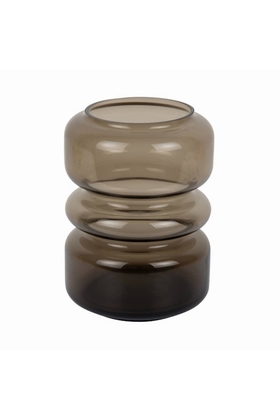 VASE EN VERRE MARAVILLO BRUN - PRESENT TIME - BRUN