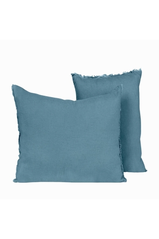 HOUSSE DE COUSSIN LIN BLEU HOUSSE DE COUSSIN LIN BLEU