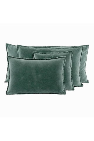 HOUSSE COUSSIN VELOURS CELADON