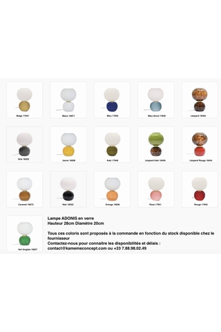 LAMPE ADONIS BLEU GIVRE