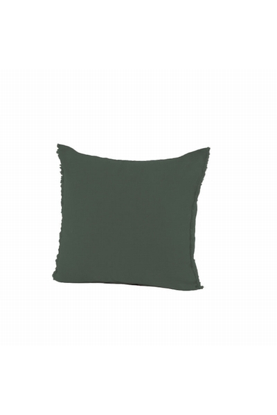 Housse de coussin VITI en lin avec finition frangée - Pigeon