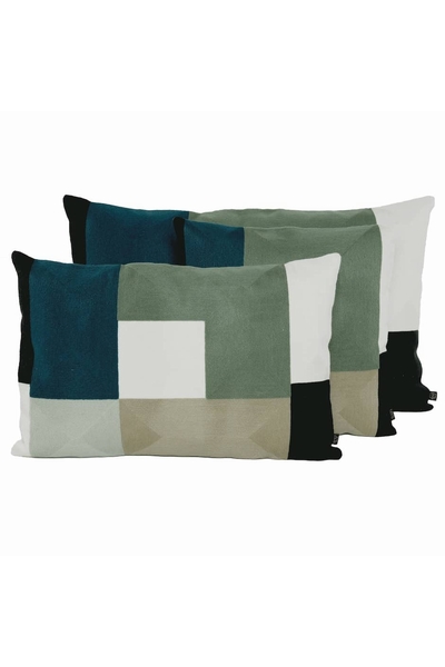 Housse de coussin TAMBA en coton brodé - Pigeon Nouvelle