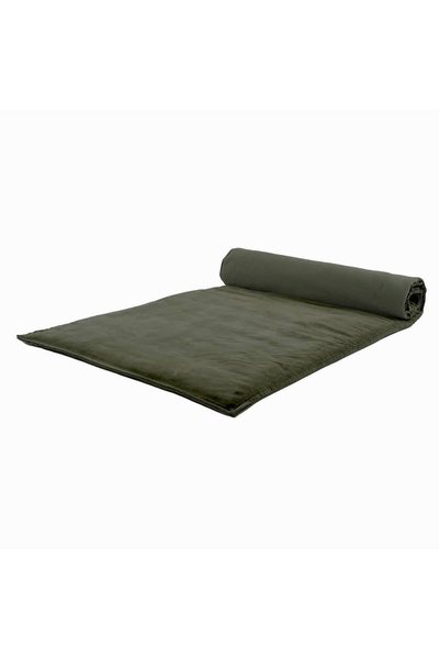 Housse d'édredon Velours Uni Kaki - Collection Manhattan