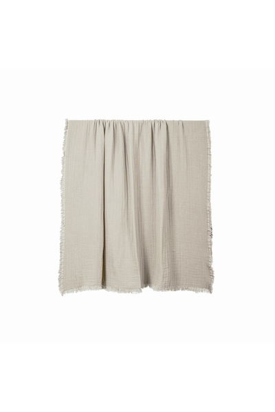 Plaid uni à franges  Vanly  Naturel Nouvelle collection Été