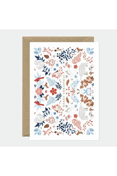 Double carte postale imprimée avec une enveloppe en papier