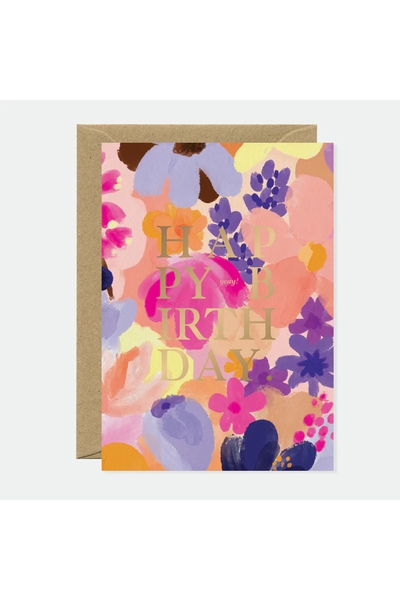 CARTE ANNIVERSAIRE - ALL THE WAYS TO SAY - FLOWER GARDEN - 1