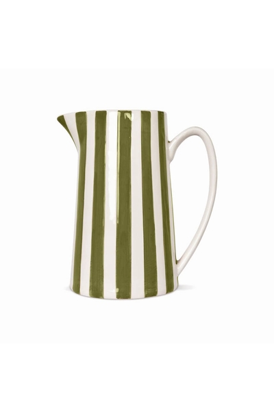 Pichet en Céramique - Rayures Kaki Nouvelle collection Hiver