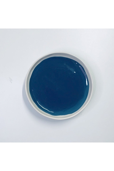 Assiette à dessert  Terra  Bleu pétrole Avec son émaillage