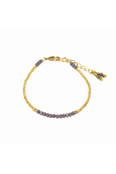 Bracelet en perles en laiton et perles de verre  Vesta