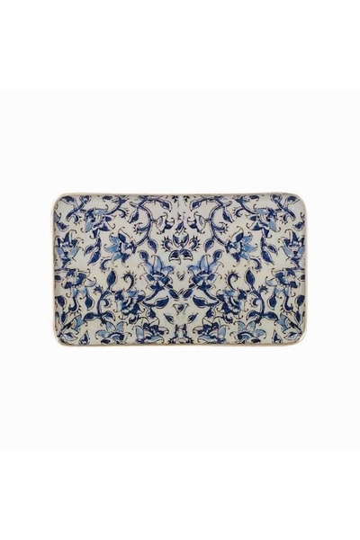 Plateau rectangulaire en métal décoré  Ispahan  Nouvelle